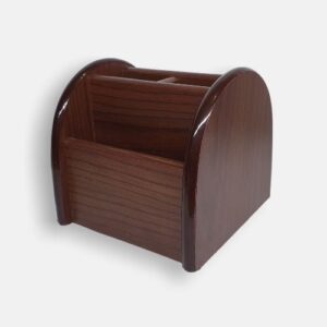 360 degree rotatable pen stand made of wooden, best for office and study and gifting