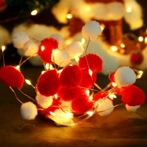 Pom-pom fairy light copper light