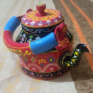 hand painted kettles tea set