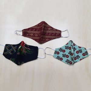 Colorful face masks non surgical cloth e-chauraha handmade by women group made in india