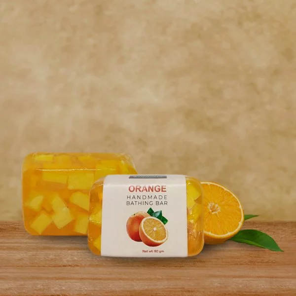 Handmade soap natural without chemical orange soap
