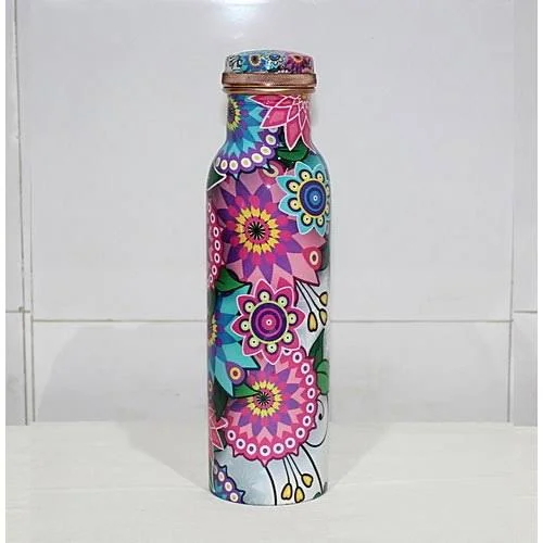 Hand-Painted Copper Bottle | Exquisite Artistry Design